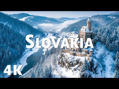 Winter in Slovakia 4K UHD | Fairy-Tale Villages, Castles & Snow-Covered Hills with Deep House Chill