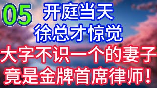 【05】開庭當天，徐總才驚覺，大字不識一個的妻子，竟是金牌首席律師！#故事 #人生哲理