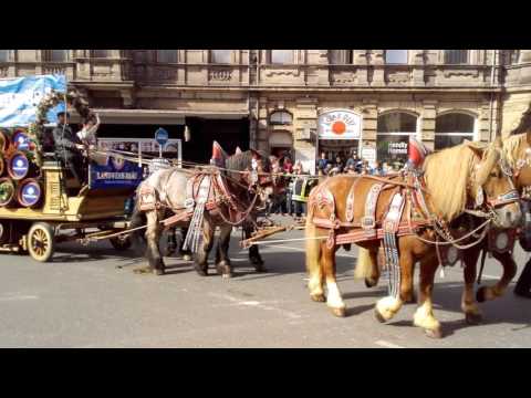 Brauereigespann der Fuhrhalterei Wieland für Landwehrbräu Reichelshofen em Rothenburg ob der Tauber