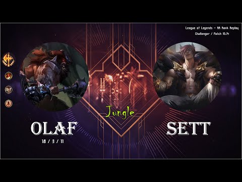 [Jungle] Olaf vs Sett - KR Replays (C) / 롤 정글 올라프