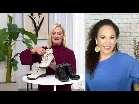 Earth Origins Leather Lace-Up Ankle Boots - Randi Rex on QVC