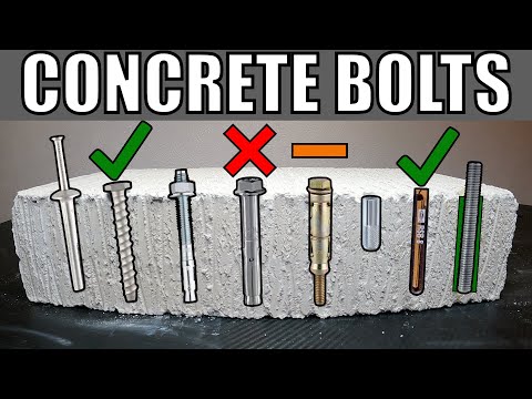 CONCRETE ANCHORS FIXINGS AND BOLTS - 8 DIFFERENT METHODS FOR FIXING INTO CONCRETE