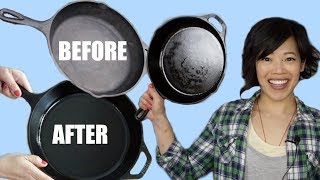 CAST IRON Pans 101 | How to season, wash & restore