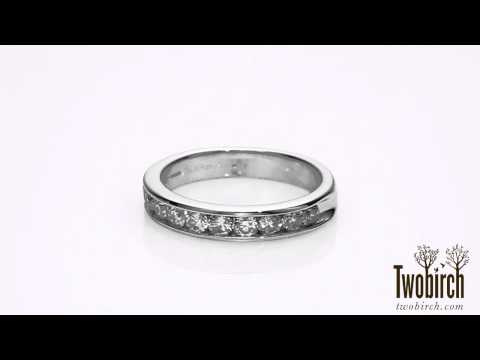 0.5 Carat 10 Stone Channel Set Wedding Ring - TwoBirch TB-WR-0240-WG-H