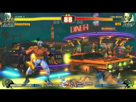 Arcade Infinity SF4 3-on-3 Teams - WB1 Team Kaiote Uppercut vs Team We Don't Play Tekken