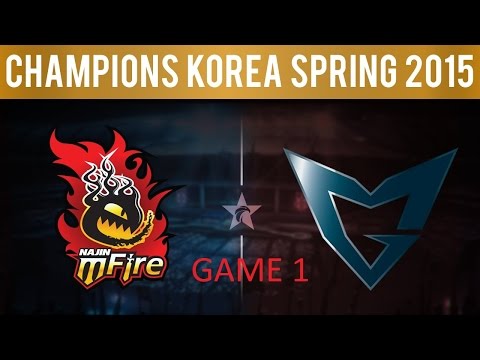 LCK Summer 2015 Week 11 Day 3 -  NaJin e-mFire vs Samsung Galaxy | Game 1 - NJE vs SSG W11D3