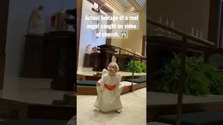 Actual footage of a real angel caught on camera at Church. 😱 #realangel #angels #realfootage