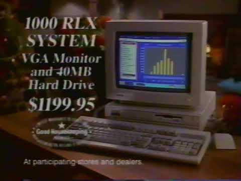 RadioShack Tandy 1000 RLX Computer, TV Ad (USA) 1993