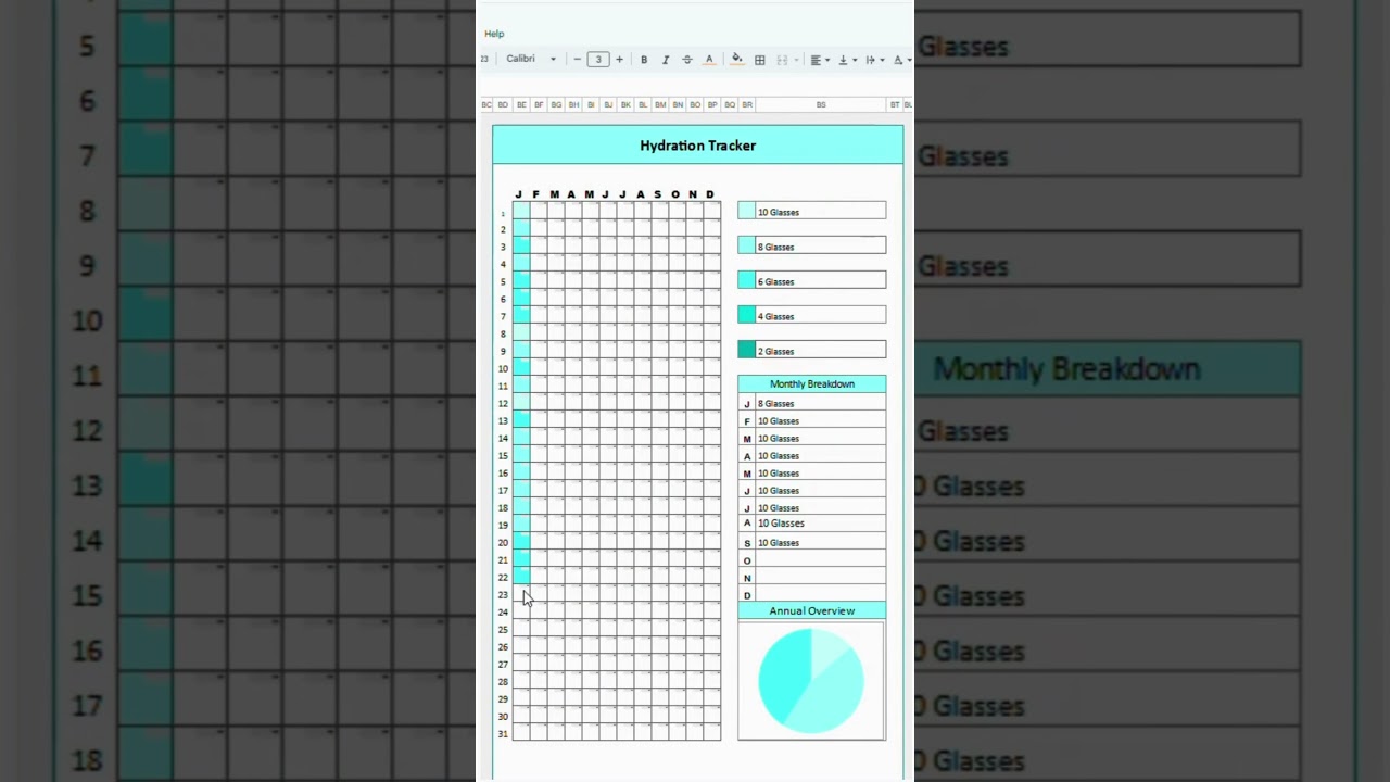 Digital Bullet Journal!📝✨ #spreadsheet