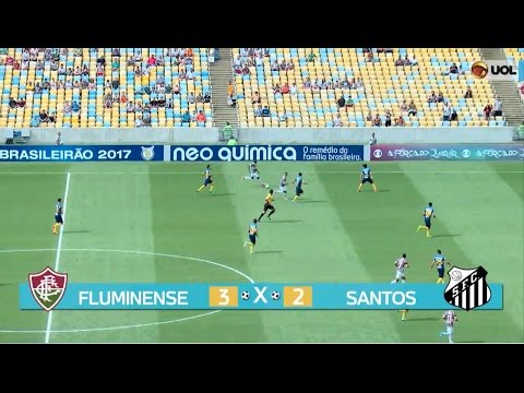 Brasileirão 2017 - Rodada 01 - Fluminense 3 X 2 Santos