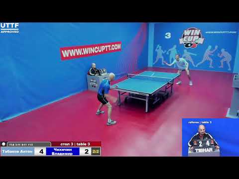 Табаков Антон 2-3 Чихичин Владимир Турнир Восток 3 WINCUP 27.09.21 Прямая Трансляция Зал 3