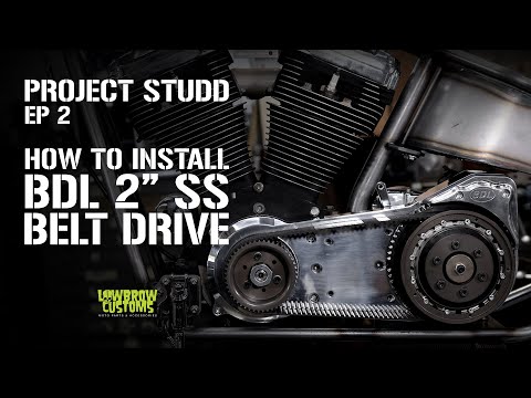 Project Studd - How To Install BDL 2" Open Belt Primary Drive on a Harley - Episode 2