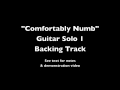 Comfortably Numb Solo 1 Backing Track