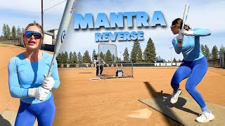 Video thumbnail: Hitting with the RAWLINGS MANTRA REVERSE | Fastpitch Softball Bat Review