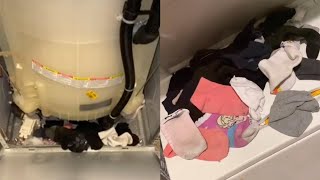 Guy Dismantles Washing Machine To Find His Missing Socks