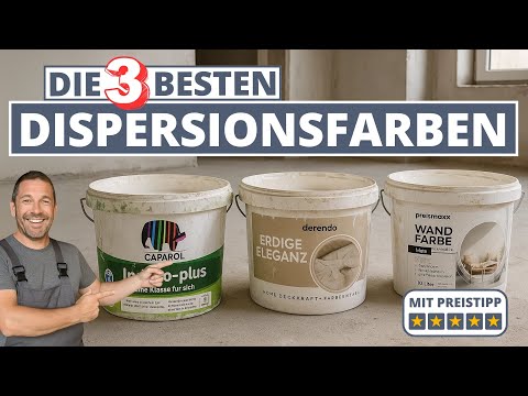 Die 3 besten Dispersionsfarben - Caparol, Derendo & Preismaxx