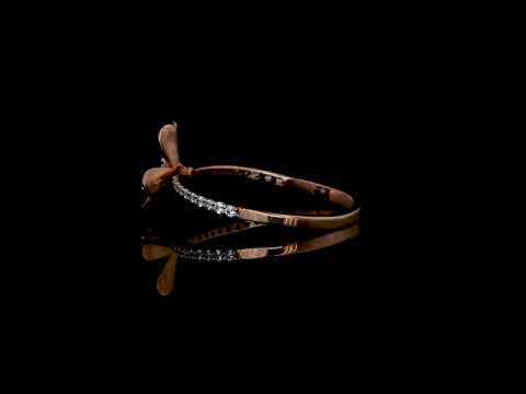 18K Gold Floral Diamond Ring for Women - Rose Gold Flower Design Ring