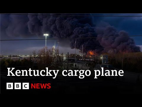 Video | At least seven people killed after UPS cargo plane crashes in Kentucky, US | BBC News