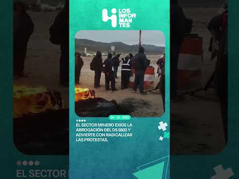 Mineros de Huanuni mantienen bloqueo en Machacamarca por tercer día