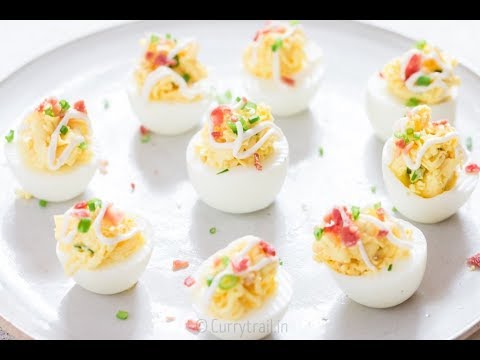 Deviled Eggs With Bacon and Chives