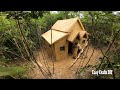 20 Days Building Cabin Villa in the Forest - Alone Determined from Start to Finish, Full-video