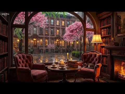 The tranquil "Rainy Season" café ☕ Relaxing jazz piano music and the sound of a fireplace.
