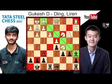 Reklama na šachy | D. Gukesh - Ding Liren | Wijk aan Zee 2023 | Nejlepší partie 1.kola|