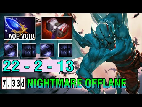 ULTIMATE Nightmare Offlane [Night Stalker] 22Kills Aghanim's Scepter Build 100% Nobody Can Escape
