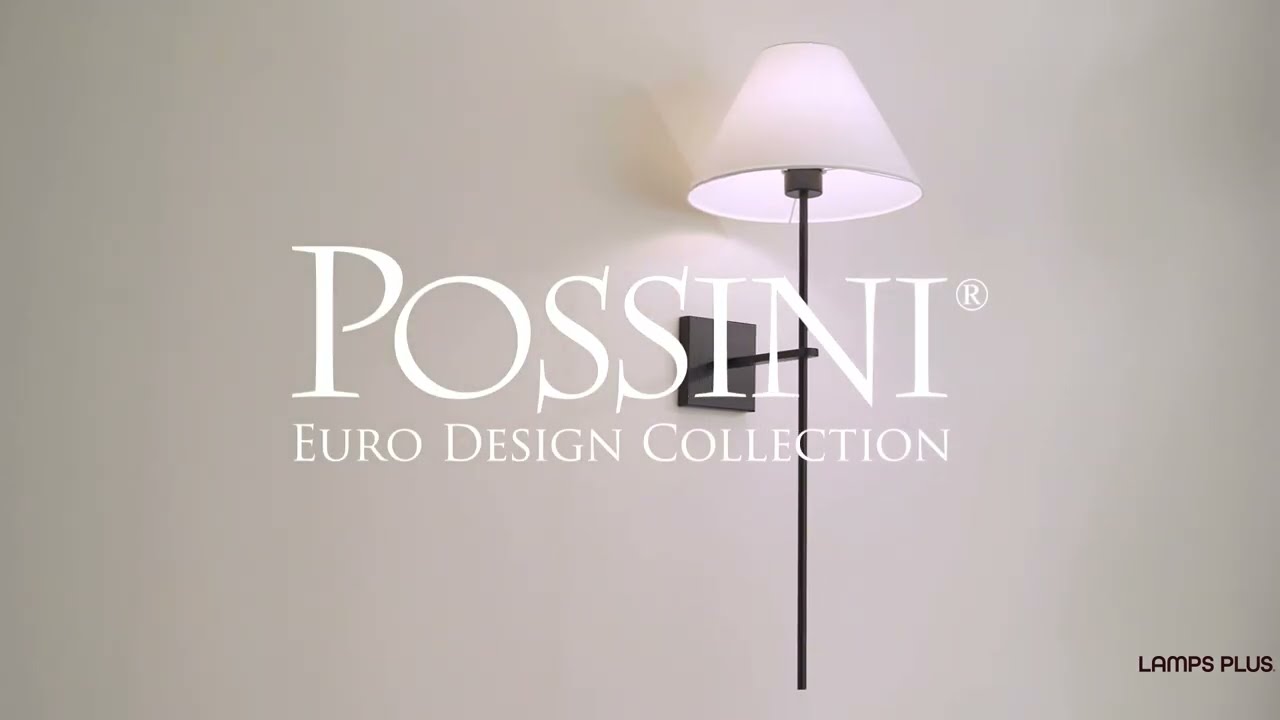 Video 1 Watch A Video About the Possini Euro Ayla Black and White Linen Wall Sconce