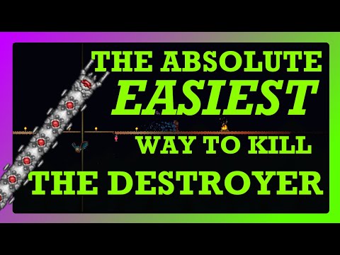 The ABSOLUTE EASIEST Way to Beat The Destroyer in Terraria!