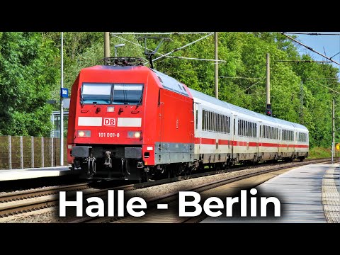 Lokführer Dashcam – InterCity 1174 | Halle - Bitterfeld - Berlin | 4K Führerstandsmitfahrt: BR 101