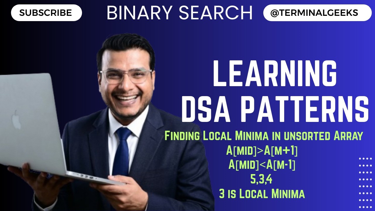 Binary Search on Unsorted Array? | Find Local Minima Explained
