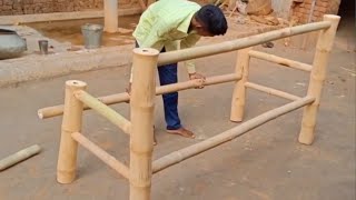 Download lagu Use Bamboo To Make A Sofa Set | How To Make A Bamboo Sofa set | Amazing Bamboo Sofa And Chair mp3