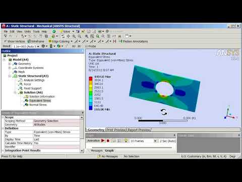 ANSYS Workbench Structural Tutorial 1 480p