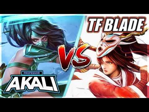 PROFESSOR AKALI VS. TF BLADE! CHALLENGER VS. MASTER AKALI - League of Legends