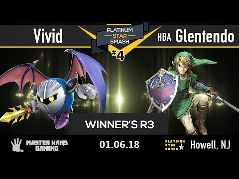 Platinum Star Smash 4 - Vivid (Meta Knight) vs HBA | Glentendo (Link) - Winner's R3