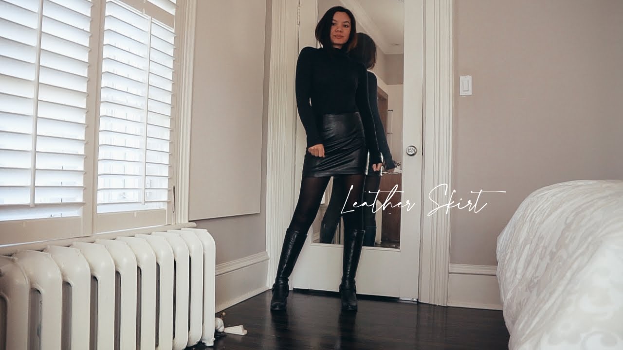 15 Ways to Style a Black Leather Skirt | Aritzia Oracle Skirt