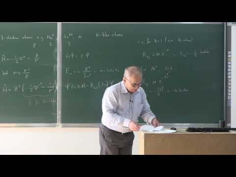 Quantum Chemistry - Lecture 9.1