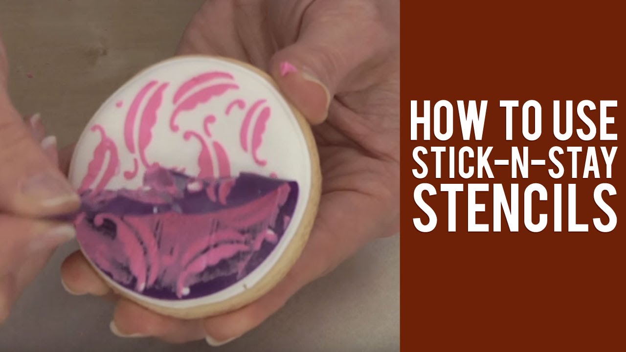 Learn how to use Stick-N-Stay Stencils on your Cakes, Cupcake and Cookies