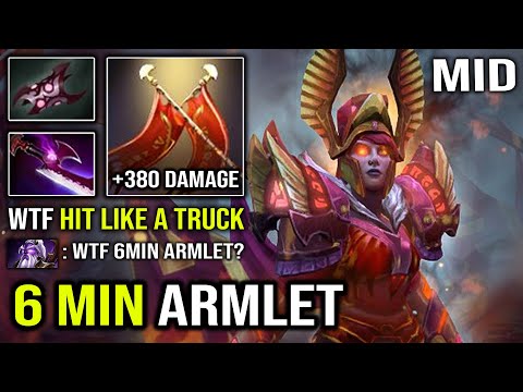 WTF 6Min Armlet Hit Like a Truck +380 Damage Nonstop Duel Hunt | EPIC Mid LC Dota 2