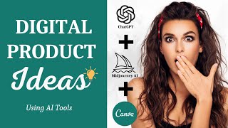3 Digital Product Ideas to Make Money Online using ChatGPT +  Midjourney AI + Canva #chatgpt