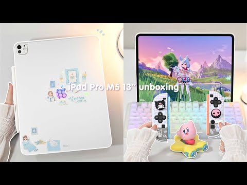 🍎 New iPad Pro 13" M5 2025  ‧₊˚ aesthetic unboxing + Paperlike + NAS backup + accessory +kirby  ☁️