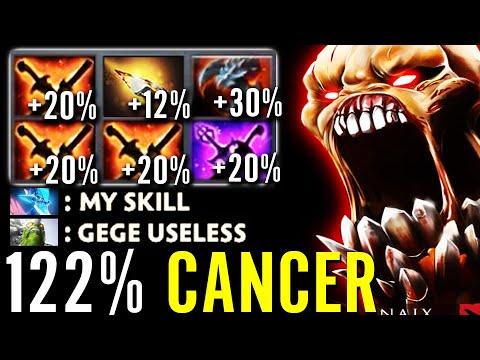 WTF Naix MID 122% Status Resist! TOP 1 MMR 23Savage CANCER Craziest Build Dota 2 Pro Carry Guide