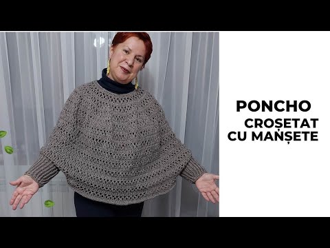Poncho ,,Raluca,, crosetat de dama #tutorial #crochet