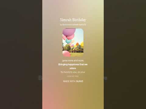 Simrah's Birthday song