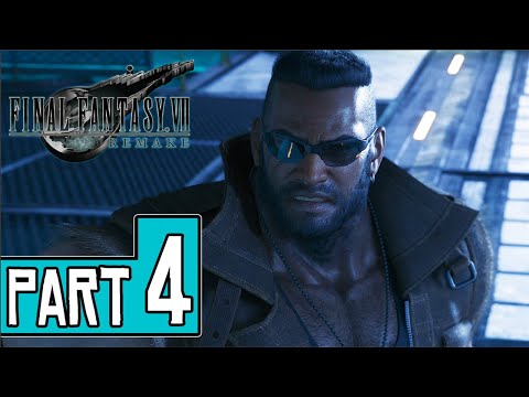 Final Fantasy VII Remake Walkthrough Part 4 (PS4 Pro) FULL GAME No Commentary @ 1080p ᴴᴰ ✔