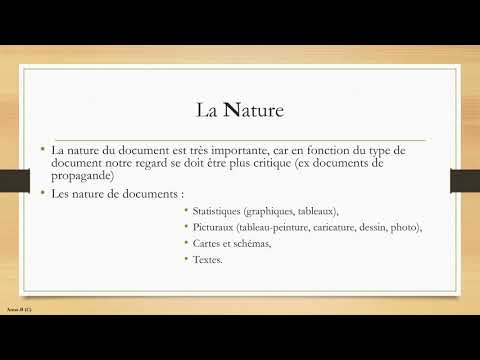 Présenter un document en Histoire Géographie