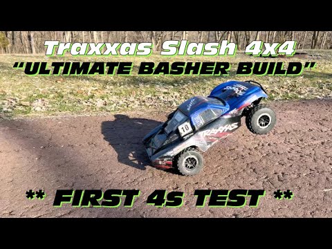 Traxxas Slash 4x4 “ULTIMATE BASHER BUILD” …..FIRST 4s TEST Exposes more WEAK Points !!