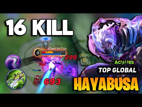 DEADLY SHADOW! Hayabusa Best Build 2023 [ Hayabusa Top Global Gameplay] By ~Acђiℓℓes~ - MLBB