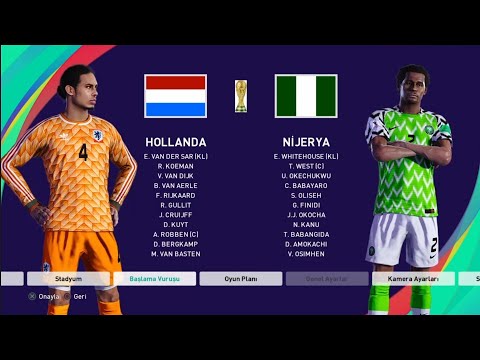 World Cup Legends PES2021 14.maç G grubu Hollanda Nijerya